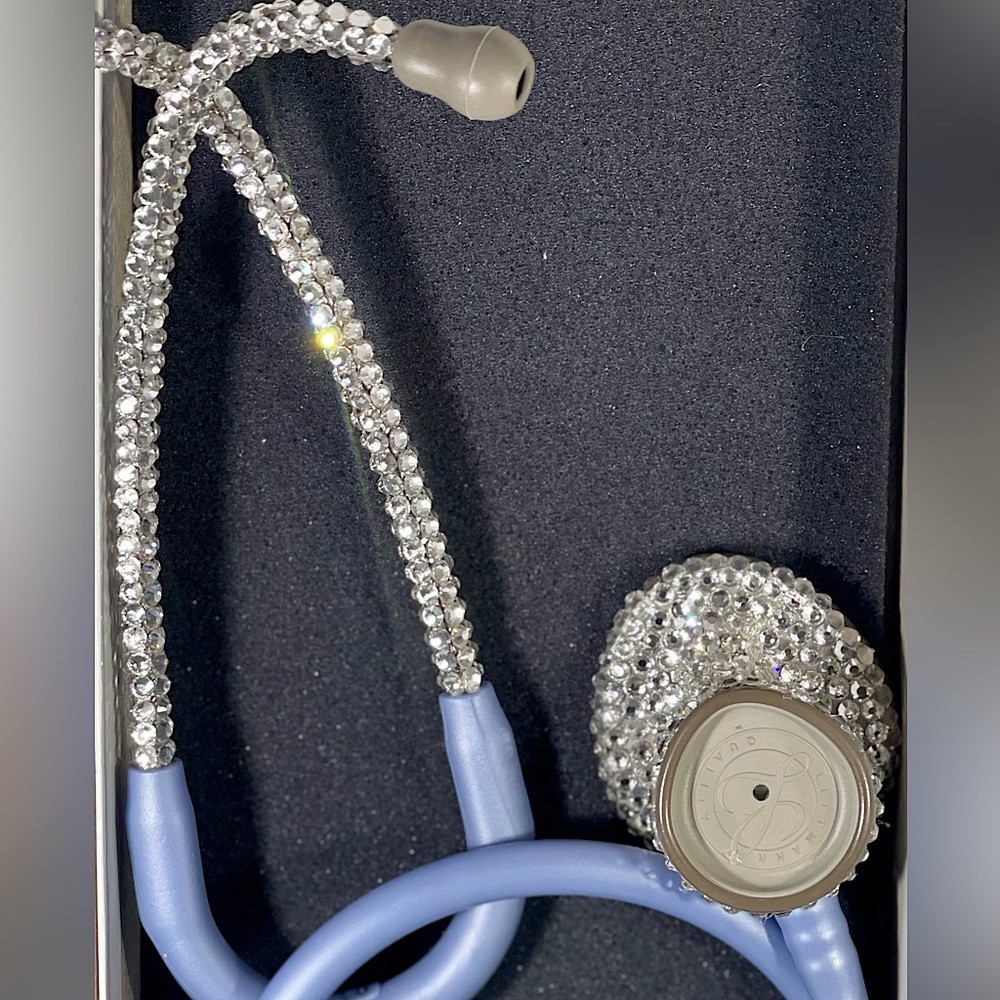 Ceil Blue | Bling Stethoscope | Clear Ice Rhinestone | Littmann